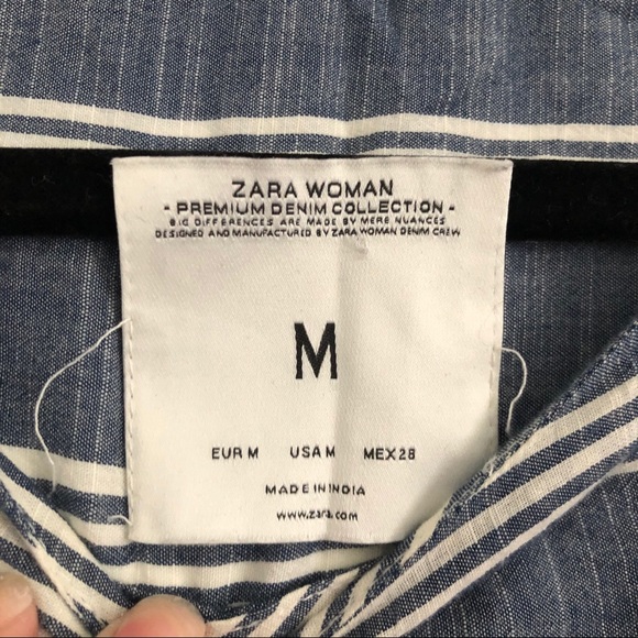 Zara chambray striped top - Picture 6 of 9